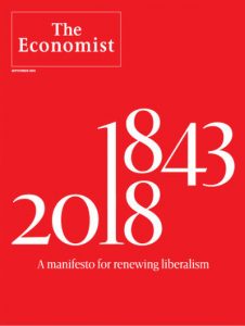 Capa de The Economist - Um manifesto pela renovação do liberalismo - set. 2018