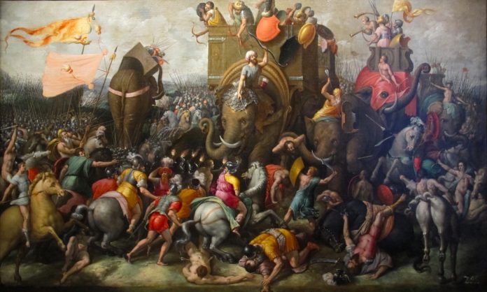 Batalha de Zama, por Cornelis Cort (1567).